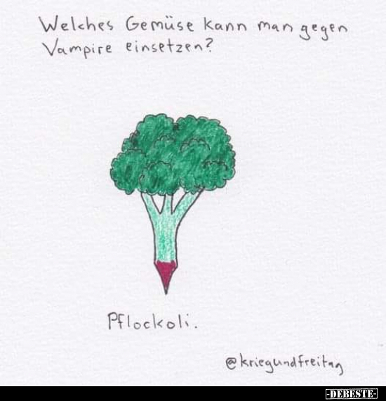 Welches Gemüse kann man gegen Vampire einsetzen.. - Lustige Bilder | DEBESTE.de