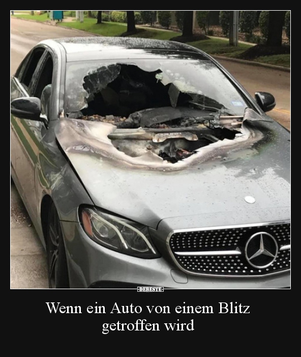 Wenn ein Auto von einem Blitz getroffen wird.. - Lustige Bilder | DEBESTE.de