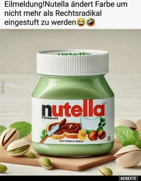 Eilmeldung! Nutella ändert Farbe um nicht mehr als.. - Lustige Bilder | DEBESTE.de