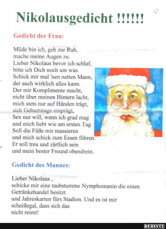 Nikolausgedicht ! - Lustige Bilder | DEBESTE.de