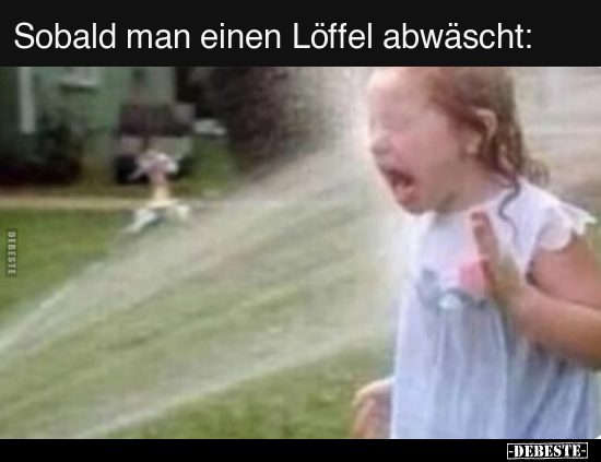 Sobald man einen Löffel abwäscht.. - Lustige Bilder | DEBESTE.de