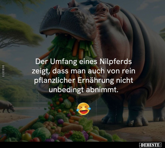Der Umfang eines Nilpferds zeigt.. - Lustige Bilder | DEBESTE.de