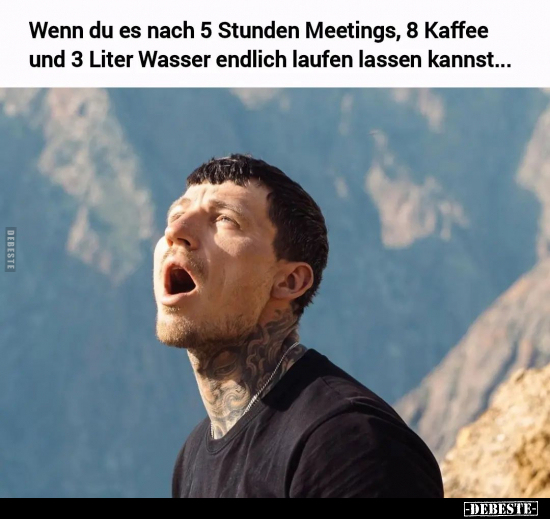 Wenn du es nach 5 Stunden Meetings, 8 Kaffee und.. - Lustige Bilder | DEBESTE.de