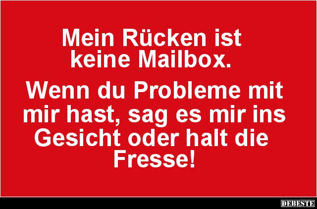 Mein Rücken ist keine Mailbox.. - Lustige Bilder | DEBESTE.de