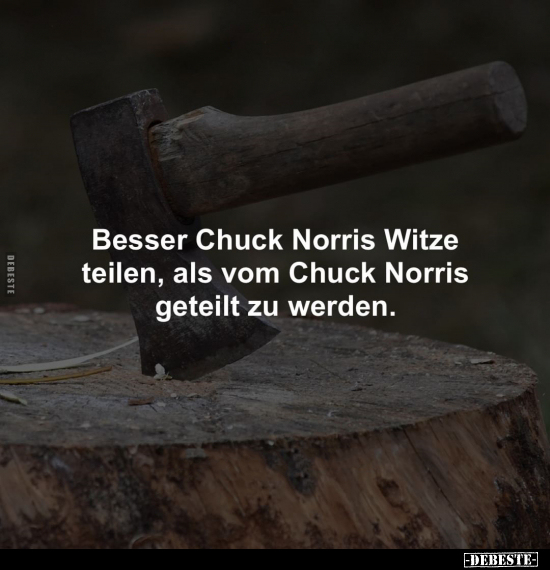 Besser Chuck Norris Witze teilen, als.. - Lustige Bilder | DEBESTE.de
