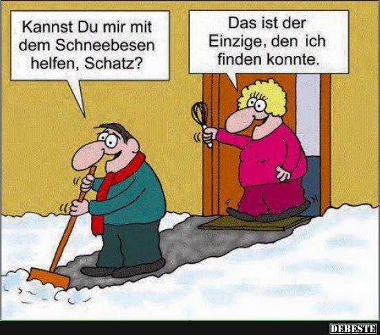 Kannst Du mir mit dem Schneebesen helfen, Schatz? - Lustige Bilder | DEBESTE.de
