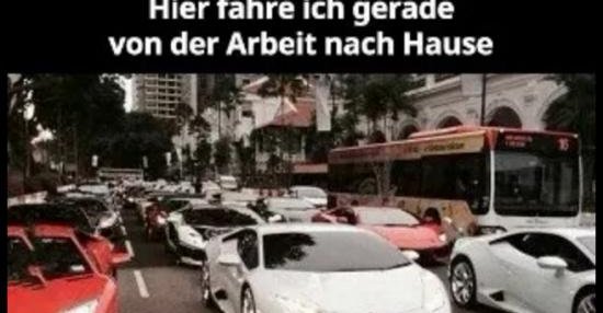 Hier fahre ich gerade von der Arbeit nach Hause