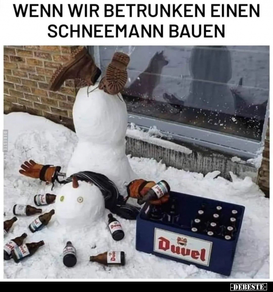 Wenn wir betrunken einen Schneemann bauen... - Lustige Bilder | DEBESTE.de