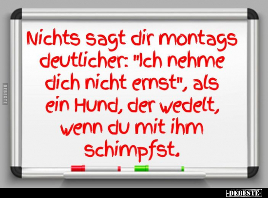 Nichts sagt dir montags deutlicher: "Ich nehme dich nicht.." - Lustige Bilder | DEBESTE.de