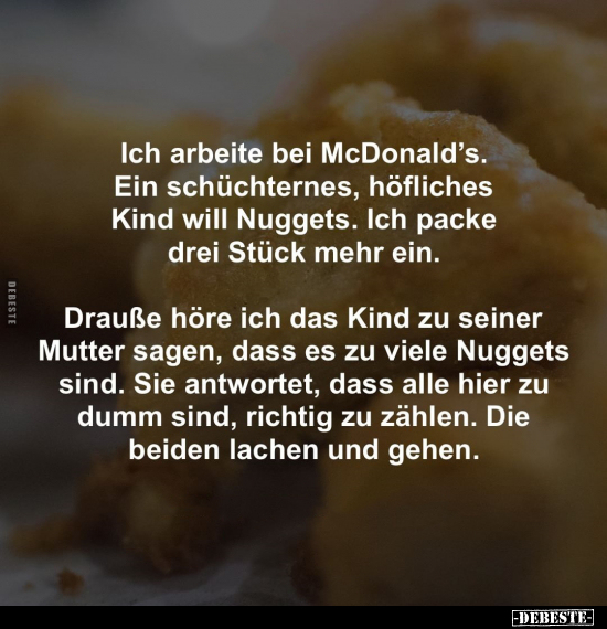 Ich arbeite bei McDonald's.. - Lustige Bilder | DEBESTE.de