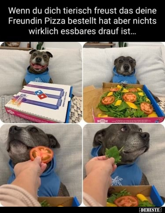 Wenn du dich tierisch freust das deine Freundin Pizza.. - Lustige Bilder | DEBESTE.de