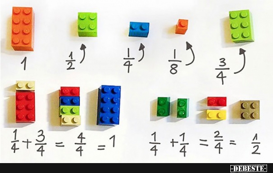 Bruchrechnung anhand von Legosteinen kindgerecht erklärt - Lustige Bilder | DEBESTE.de