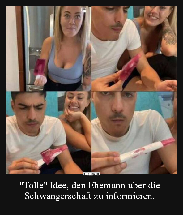 "Tolle" Idee, den Ehemann über die Schwangerschaft zu.. - Lustige Bilder | DEBESTE.de