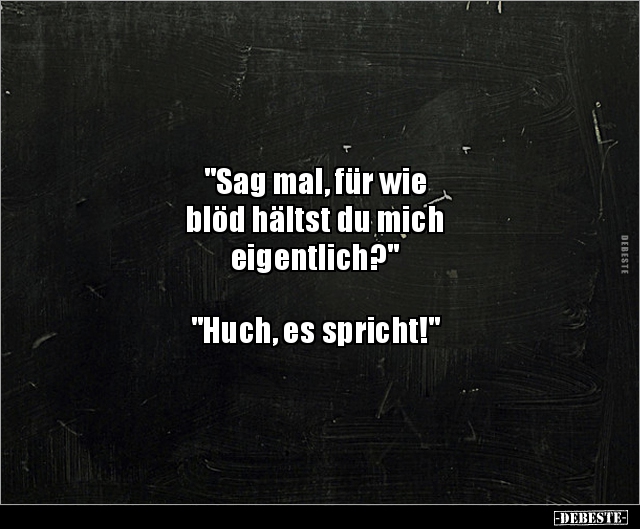 "Sag mal, für wie blöd hältst du mich.." - Lustige Bilder | DEBESTE.de