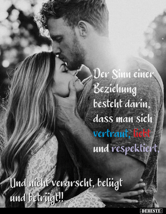 Der Sinn einer Beziehung besteht darin, dass man sich.. - Lustige Bilder | DEBESTE.de