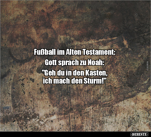 Fußball im Alten Testament: Gott sprach zu Noah.. - Lustige Bilder | DEBESTE.de