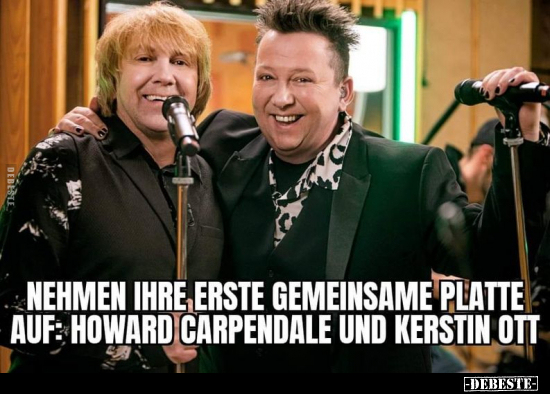 Nehmen ihre erste gemeinsame Platte auf: Howard Carpendale.. - Lustige Bilder | DEBESTE.de