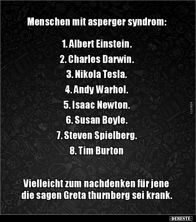 Menschen mit asperger syndrom: 1. Albert Einstein.2... - Lustige Bilder | DEBESTE.de