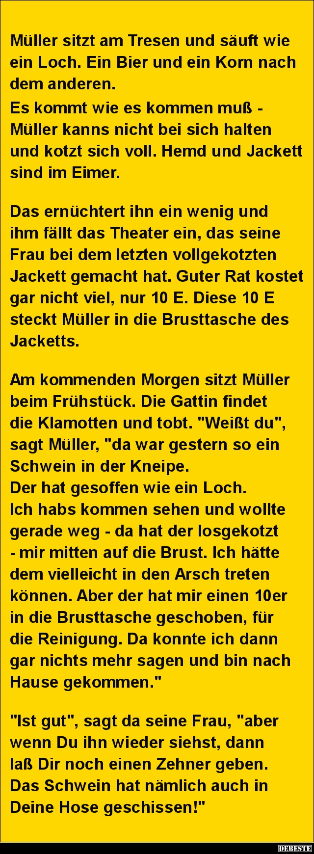 Müller sitzt am Tresen und säuft wie ein Loch.. - Lustige Bilder | DEBESTE.de