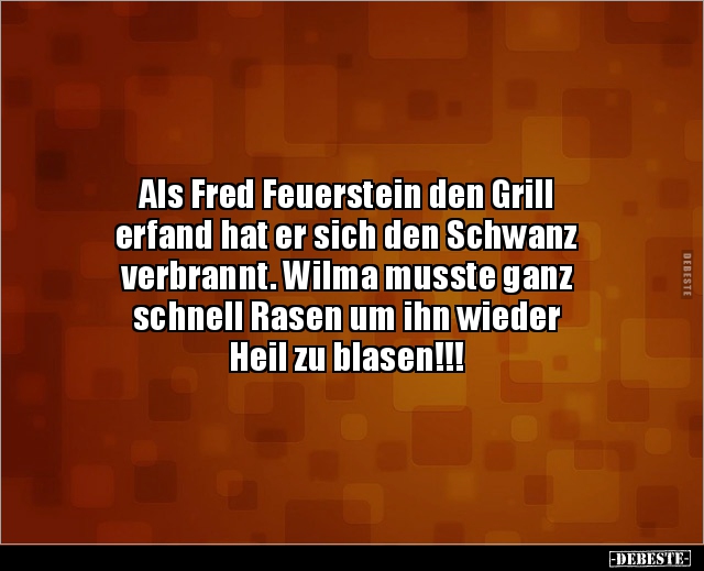 Als Fred Feuerstein den Grill erfand hat er sich den.. - Lustige Bilder | DEBESTE.de