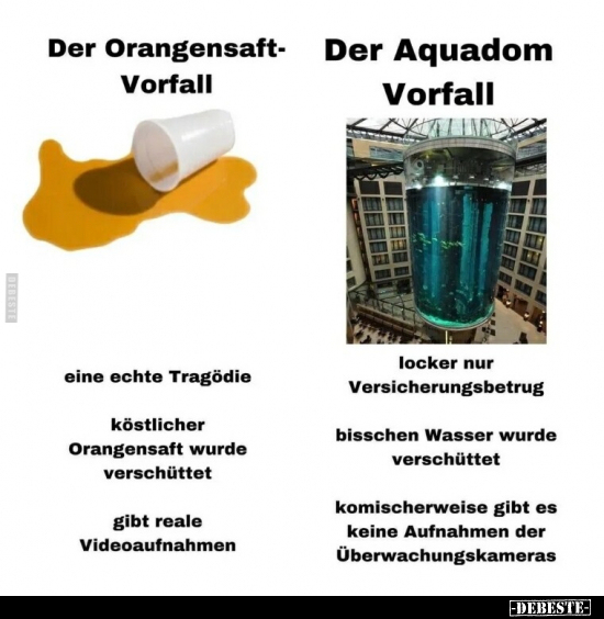 Der Orangensaft-Vorfall / Der Aquadom Vorfall.. - Lustige Bilder | DEBESTE.de