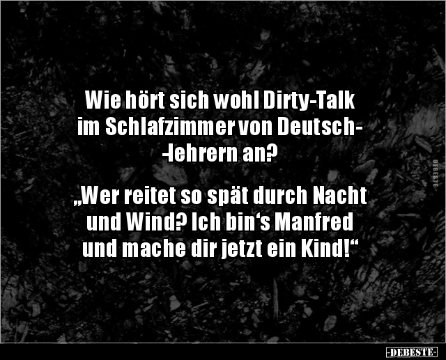 Wie hört sich wohl Dirty-Talk im Schlafzimmer von.. - Lustige Bilder | DEBESTE.de