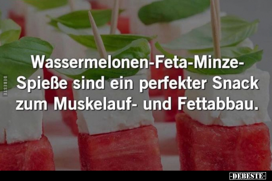 Wassermelonen-Feta-Minze-Spieße sind ein perfekter Snack.. - Lustige Bilder | DEBESTE.de