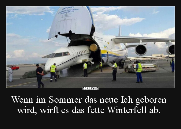 Wenn im Sommer das neue Ich geboren wird, wirft es das.. - Lustige Bilder | DEBESTE.de
