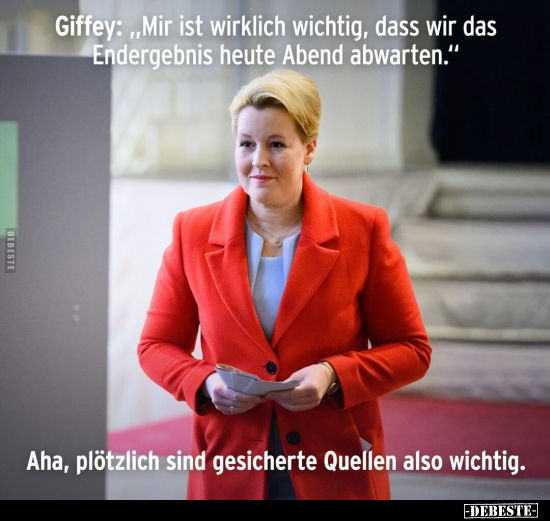 Giffey: "Mir ist wirklich wichtig, dass wir das Endergebnis.." - Lustige Bilder | DEBESTE.de
