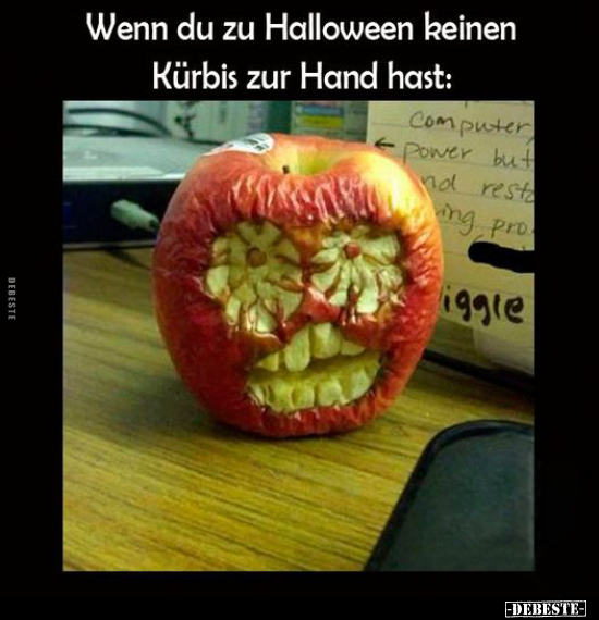 Wenn du zu Halloween keinen Kürbis zur Hand hast.. - Lustige Bilder | DEBESTE.de
