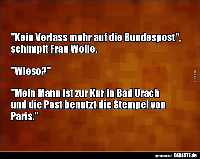 "Kein Verlass mehr auf die Bundespost", schimpft Frau.. - Lustige Bilder | DEBESTE.de