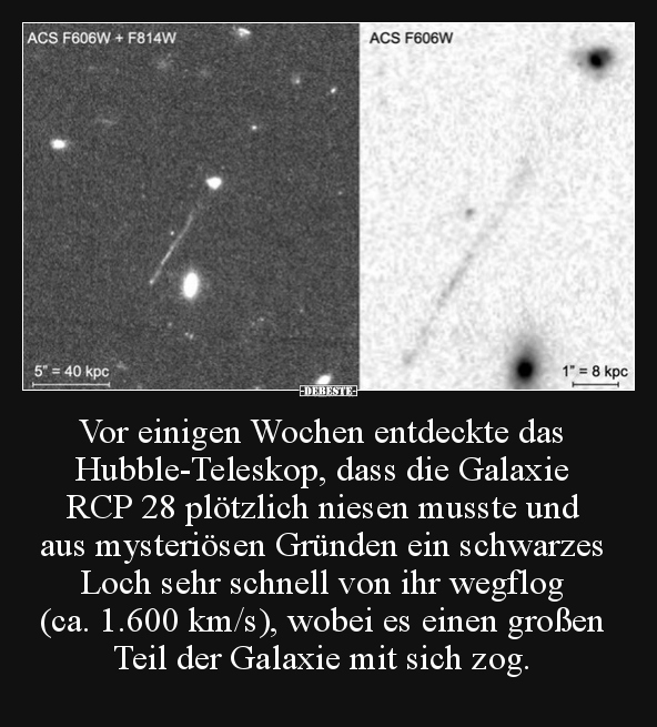 Vor einigen Wochen entdeckte das Hubble-Teleskop, dass.. - Lustige Bilder | DEBESTE.de