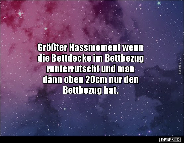 Größter Hassmoment wenn die Bettdecke im Bettbezug.. - Lustige Bilder | DEBESTE.de