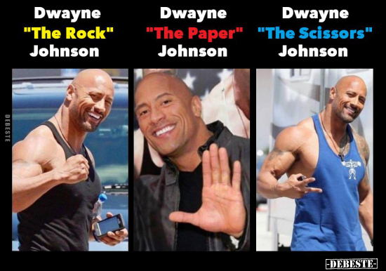 Dwayne "The Rock" Johnson, Dwayne "The Paper".. - Lustige Bilder | DEBESTE.de