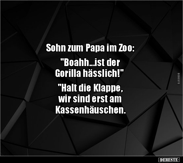 Sohn zum Papa im Zoo: "Boahh...ist der Gorilla.." - Lustige Bilder | DEBESTE.de