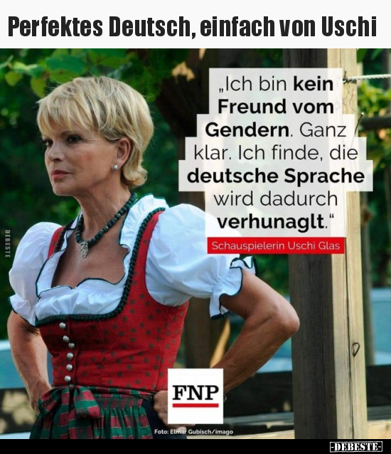 Perfektes Deutsch, einfach von Uschi.. - Lustige Bilder | DEBESTE.de