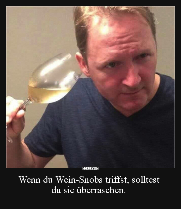 Wenn du Wein-Snobs triffst, solltest du sie überraschen... - Lustige Bilder | DEBESTE.de