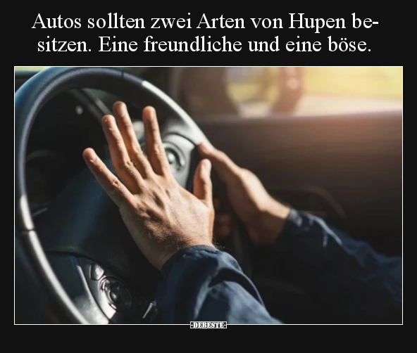Autos sollten zwei Arten von Hupen besitzen.. - Lustige Bilder | DEBESTE.de