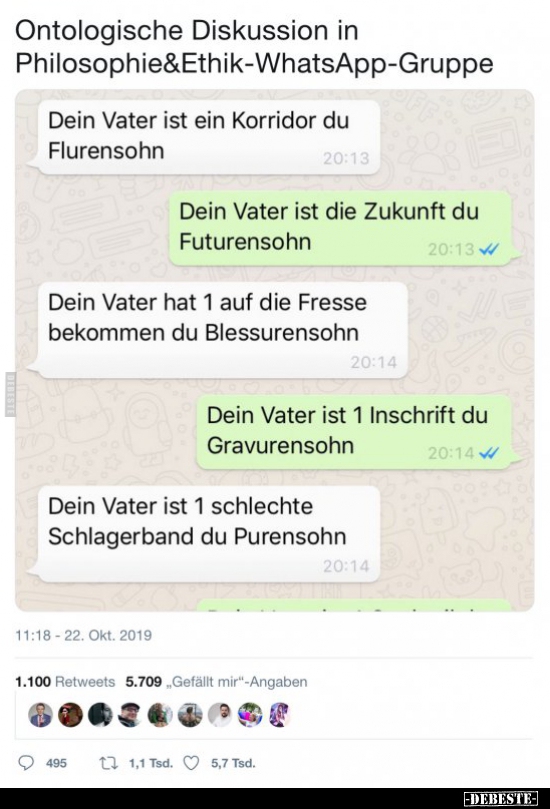 Ontologische Diskussion in Philosophie&Ethik-WhatsApp-Gruppe.. - Lustige Bilder | DEBESTE.de