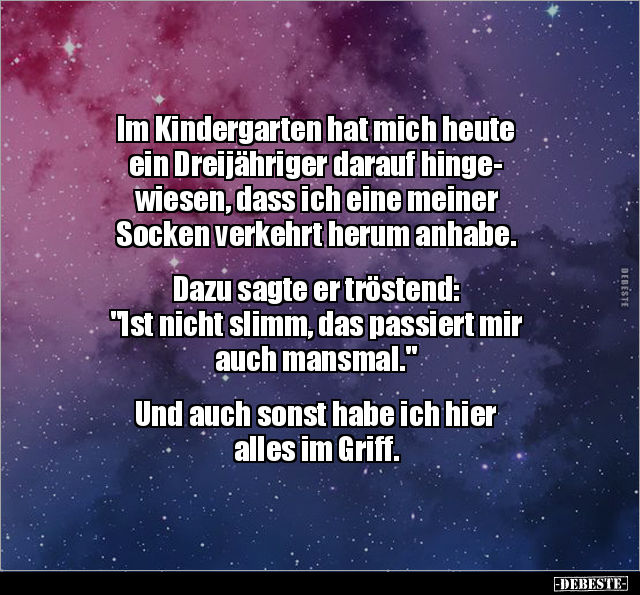 Im Kindergarten hat mich heute ein Dreijähriger darauf.. - Lustige Bilder | DEBESTE.de