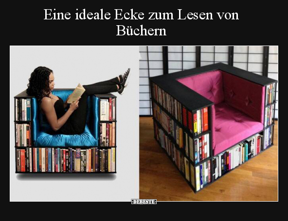 Eine ideale Ecke zum Lesen von Büchern.. - Lustige Bilder | DEBESTE.de