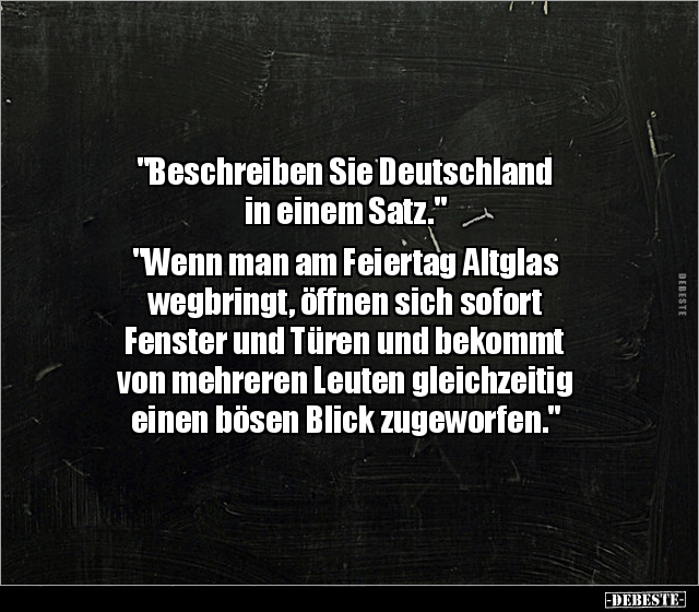 "Beschreiben Sie Deutschland in einem Satz..." - Lustige Bilder | DEBESTE.de