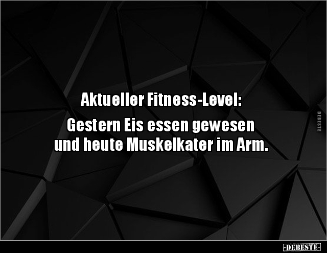 Aktueller Fitness-Level: Gestern Eis essen gewesen und.. - Lustige Bilder | DEBESTE.de
