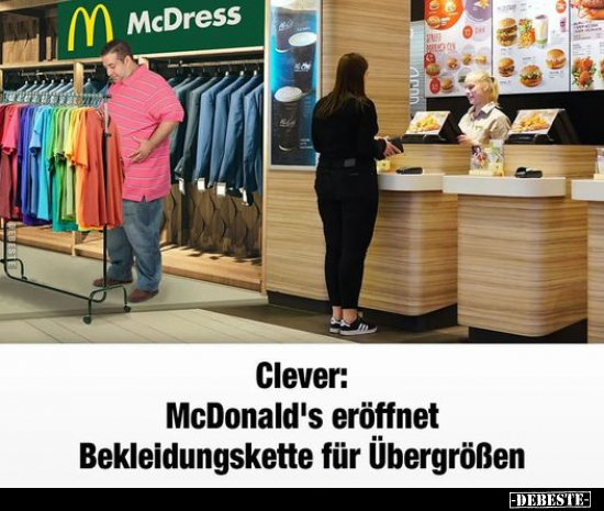 Clever: McDonald's eröffnet Bekleidungskette für.. - Lustige Bilder | DEBESTE.de