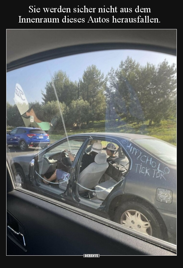 Sie werden sicher nicht aus dem Innenraum dieses Autos.. - Lustige Bilder | DEBESTE.de