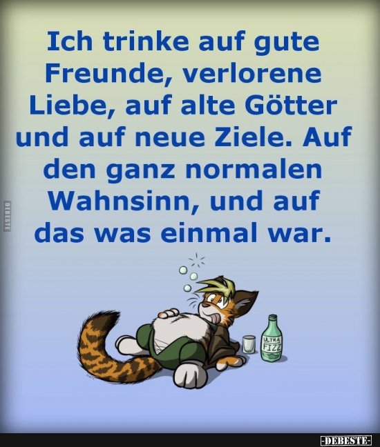 Ich trinke auf gute Freunde.. - Lustige Bilder | DEBESTE.de