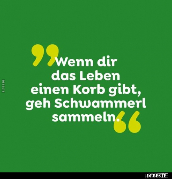 "Wenn dir das Leben einen Korb gibt, geh.." - Lustige Bilder | DEBESTE.de