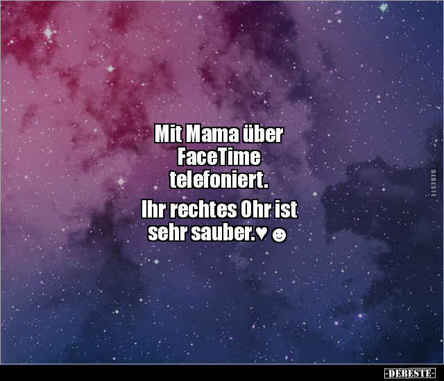 Mit Mama über FaceTime telefoniert.  Ihr rechtes Ohr ist.. - Lustige Bilder | DEBESTE.de