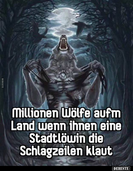 Millionen Wölfe aufm Land wenn ihnen eine Stadtlöwin.. - Lustige Bilder | DEBESTE.de