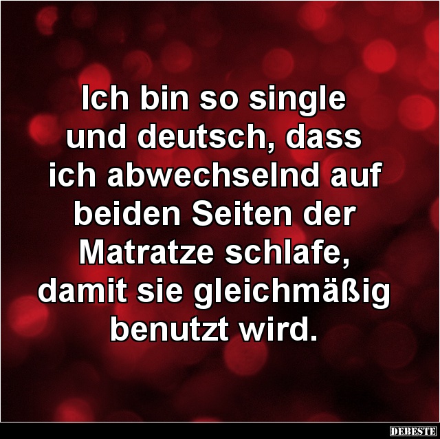 Ich bin so single und deutsch... - Lustige Bilder | DEBESTE.de